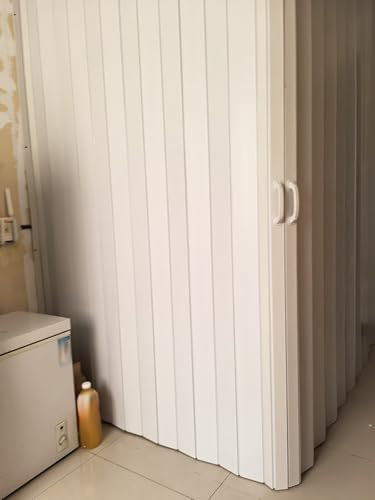 Duschkabine FalttüR Zweifach Faltbare Duschtür In Der Ecke, 2M Hoch, Moderne PVC Ziehharmonika Schiebetür Kits Für Kleiderschrank/ Umkleidekabine, Individuelle L Förmige Falttüren(95x110x200cm)