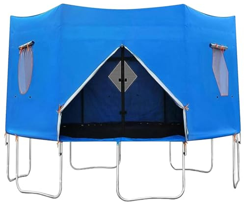 Trampolin - - 14 Fuß runde Faltbare Schattenabdeckung, atmungsaktives, sonnensicheres Schutz, wasserdichtes Oberteil, 8 Pole kompatibel | Außenregen Sonnenschutz Banach für Hinterhof Kinder Spiele