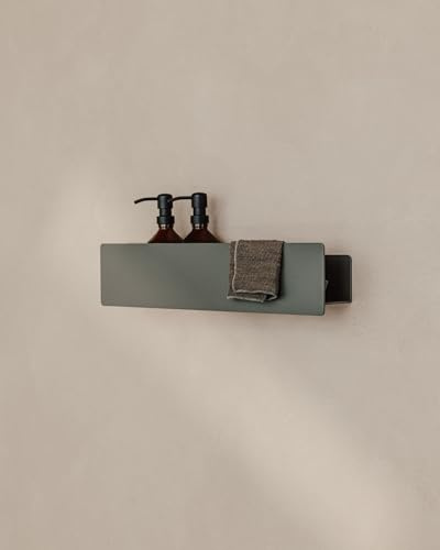 Metallbude Duschablage SHEA Green Tea - Duschregal ohne Bohren - Pulverbeschichtetes Metall - Kratz-, Stoß- & Schlagfest - 50x11x8,5 cm