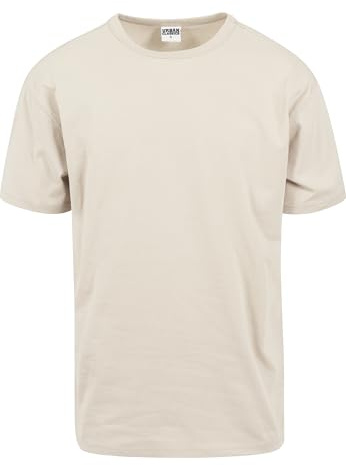 URBAN CLASSICS Men's Oversized Tee Shirt, Long Oversized T-Shirt with Round Neckline & Dropped Shoulders, Men's Basic Plain T-Shirt, 100% Cotton Tall Tee, Sizes: S-5XL