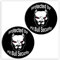 SkinoEu® 2 Stück Vinyl Aufkleber Autoaufkleber Sticker Dog Hund Pitbull Security Auto Motorrad Fahrrad Tuning B 104