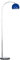 MiniSun | Modern Designer Style Polished Chrome Floor Lamp with a Gloss Navy Blue Light Shade | Floor Lamps & Torchieres, Home Décor & Improvement Essential | Includes 6W LED E27 Light Bulb