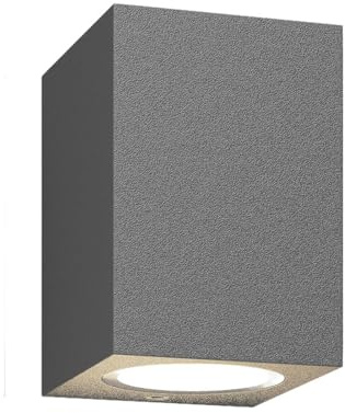 Lucande Wandleuchte außen Xava (Modern) in Schwarz aus Aluminium (1 flammig, GU10) - Außenwandleuchten Wandlampe Led Außenlampe Outdoor für Außenwand/Hauswand Haus Terrasse & Balkon