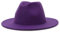 GEMVIE Fedora-Hut für Herren und Damen, Wolle, breite flache Krempe, Trilby-Filzhut, Party, Gentleman-Hut, Lila, Größe L = US 7 1/2, Violett, 60 EU