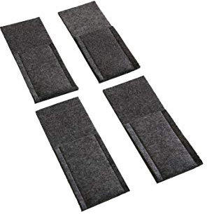 Sensalux Tischdekoration aus Filz, 4X Bestecktaschen Grau-meliert