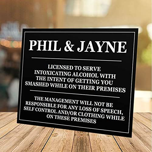 Pixelate Personalised Sign For Home Bar Funny Man Cave Beer Garden 20 x 15cm 8 x 6 Home Bar Beer Garden.