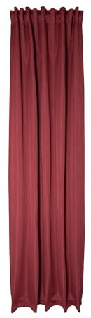 Homing blickdichter Akustik Verdunkelungsvorhang Uni Gardine, Bordeaux,Vorhang Wohnzimmer Schlafzimmer Kinderzimmer Dekostoff 1 Stück, H x B: 245 cm x 140 cm, 5485-83