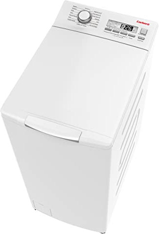 Corbero - Lavadora de Carga Superior E-CLACSM7521D| 7,5 Kgs | 1200 RPM | Motor Inverter | 16 Programas | Inicio Diferido | Lavado Rápido 15 Min | Eficiencia Energética C, Blanco, Acero