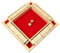 Kitchnexus Deluxe 4-Spieler Shut The Box 12er Holz Tisch Spiel Klassisch Würfelspiel Board Spielzeug (Rot)