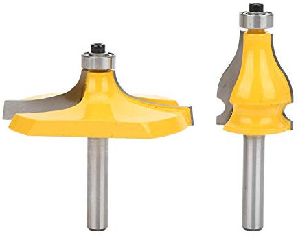 Router Bits, Handrail Router Bit, 2pcs 8mm Shank Handrail & Table Edge Router Bit Set Woodworking Milling Cutter with Bearing