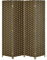 HOMCOM Paravent intérieur 4 Panneaux Pliables 180L x 180H cm séparateur de pièce Bois de peuplier Fibres de Papier tressée Chocolat Paille