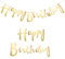5M Happy Birthday Banner in Gold metallic, Glitter Happy Birthday Schriftzug Girlande zum Aufhängen, Geburtstagsdekoration für Erwachsene und Kinder - Mädchen und Jungen (Gold)