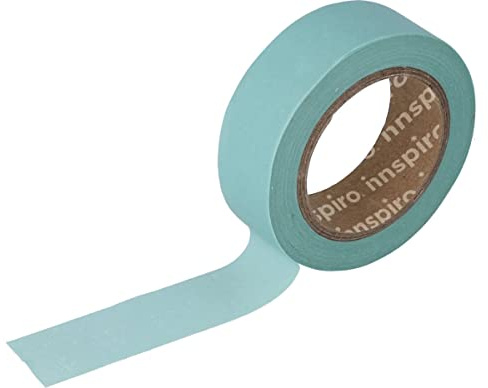 INNSPIRO Masking Tape Washi Klebeband, hellgrün, 15 mm x 10 m, Serie Lisa