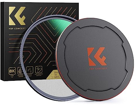 K&F Concept Nano-X Filtro Black Mist 1/4 52mm Filtro Black Diffusion 1/4+Tappo Obiettivo Filtri, Kit Filtro Black Pro Mist 52mm in Vetro Ottico per in Ritratto e in Video