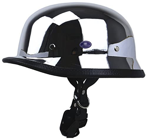 Tedesco Casco Demi Jet Aperta Mezzo Casco, Retro Mezzo Casco Scodella per Uomo Donna, Mezzo Casco Omologato DOT ECE per Scooter, Chopper, Cruiser Faccia Aperta Casco da Leggero A Mezza Faccia
