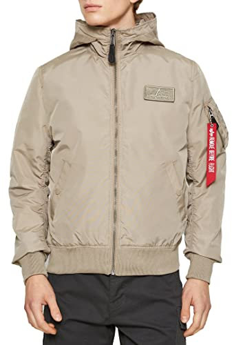 Alpha Industries Herren MA-1 TT Hood Bomberjacke, Vintage Sand, M