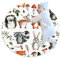 Teppiche für Schlafzimmer, luxuriöser weicher und Dicker Rutschfester Teppich für Babyzimmer, Kinderzimmer, moderner Dekorteppich,Wald Herbst Tier Igel Fuchs Kaninchen