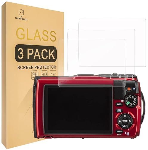 Mr.Shield Schutzfolie Kompatibel mit Olympus Tough TG-7 TG-6 TG-5 TG-4 [TG7 TG6 TG5 TG4] [3 Stück] Schutzglas Schutzglasfolie 9H Härte, HD Klare Displayschutzfolie