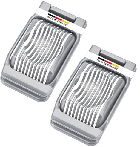 Westmark 2 Eierteiler für runde und ovale Scheiben, einzeln gespannte Schneiddrähte aus Edelstahl, Aluminium/Rostfreier Edelstahl, Duplex, Silber, 102022E3