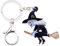 NEWEI Acryl Halloween Horror Schädel Zombie Schlüsselanhänger Voodoo Puppe Anhänger Schmuck für Frauen Mädchen Handtasche Autozubehör (Halloween Hexe)