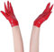 VOIV Wet Look PVC Kurze Handschuhe Glänzend PU Leder Cosplay Sexy Getrennte Finger Dance Performance Luvas Gothic Clubwear Handschuh, rot, L