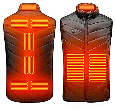 Heizweste Herren Usb, Beheizbare Jacke Damen, Beheizbare Weste, Heizjacke Winter Jagd Wandern Daunen Kleidung Mit Heizung Elektrisch Wärmeweste Arbeit Camping Angeln Ski Fahrradjacke Outdoor Gilet