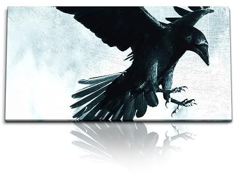 Paul Sinus Kunstdruck Bilder 120x60cm Rabe Krähe schwarzer Vogel Kunstvoll