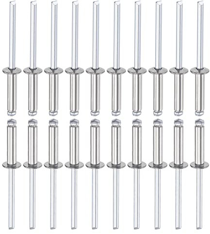 DTGN 4mm x 16mm (DxL) Aveugle Rivets - 100Paquet - Bien pour Machines Assemblage - 304 Inox Acier Dôme Ouvrir Fin Rivet