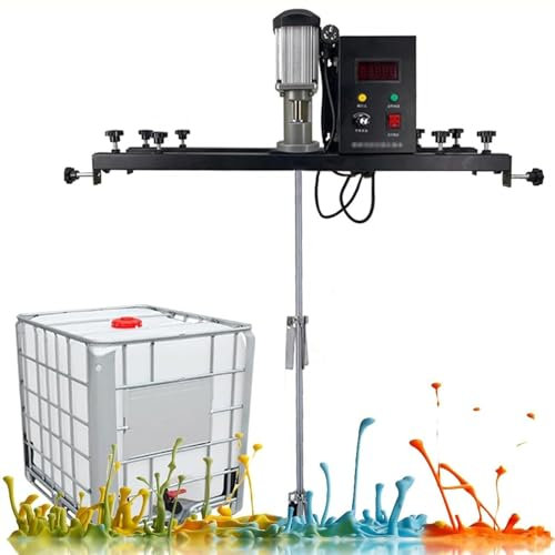 Sayoc 980w IBC-Rührwerk, 1000Ml Elektrische Tankmischermaschine Mit Klappbarem Propeller Und Verstellbarem Stützaufhänger, Farbmischausrüstung Für Tintenlöser-Rührwerk