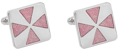 Manschettenknöpfe Herren Rosa, Manschettenknöpfe für Herren Dreiecke Legierung Hochzeit Schmuck für Hemd mit Geschenkbox