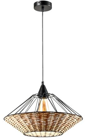 LQWELL® E27 Hängelampe Pendellampe Schwarz, Retro Kronleuchter Hängeleuchte Pendelleuchte, Modern Höhenverstellbare Vertigo Lampe für Schlafzimmer Wohnzimmer Esszimmer Cafés Restaurant Bartheke