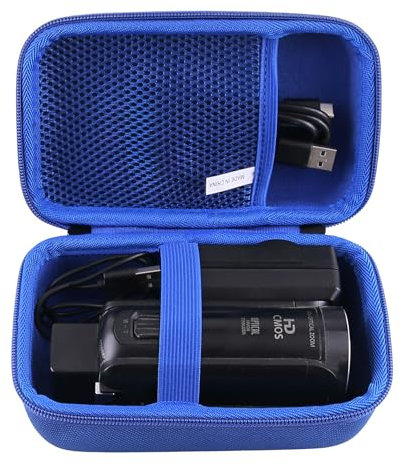 WAIYUCN Hard EVA Carrying Case for Sony HDRCX405/HDRCX455 Handycam Camcorder, Blue