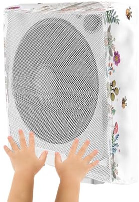 LOVEJO-2 Pack Fan Cover for Box and Pedestal Fans - 2 Sizes for 18-Inch Window, Stand, Floor & Industrial Fans - Child Finger Safety Mesh Protector, Easy to Clean & Install, Dustproof, Reusable