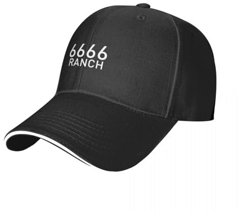 QFLLQLFF Basecap 6666 Ranch Four Sixes Ranch Cap Baseball Cap lustiger Hut Cosplay Hut Mädchen Herren Geschenk