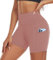 ACTINPUT Radlerhose Damen mit Taschen High Waist Yoga Shorts Kurze Leggings Blickdicht Sporthose Hotpants(Rosa,S)