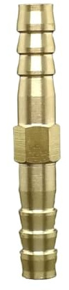 AQXYUULL Adaptateur de Queue de Tuyau en Laiton, séparateur de Tuyau en Laiton, raccord de coupleur, Eau, Huile, gaz, Carburant, 4 5 6 8 10 12 13 14 16 19mm(Straight,8mm Barb)