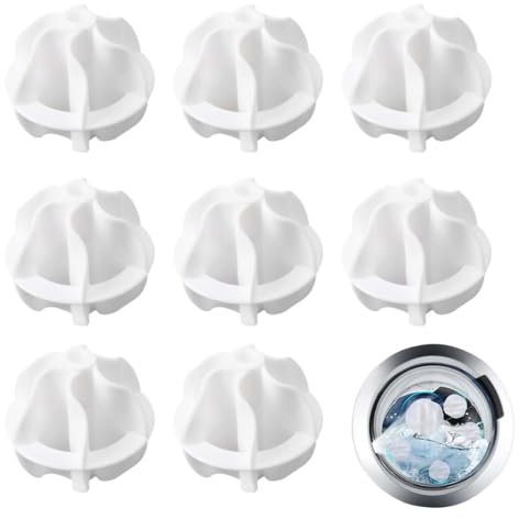 Lot de 8 boules de séchage, boules de lavage, boules de séchage, boule de lavage machine a laver, pour machine à laver, boules de séchage pour la maison, le nettoyage des vêtements,boules de lessive