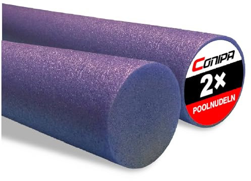 Conipa® - Schwimmnudeln im Set (160 x 7 cm) Kinder & Erwachsene (aus Schaumstoff) - Poolnudel & Pool-Spielzeug Set ab 3-10 Jahre (Made IN Europe) - Pool Wassernudel & Pool-Nudel (2 x Blau)