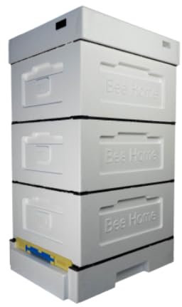 Bienenbeute; Styroporbeute für 10 Zander-,12 DNM-Rähmchen mit Hygieneboden(Unlakiert)