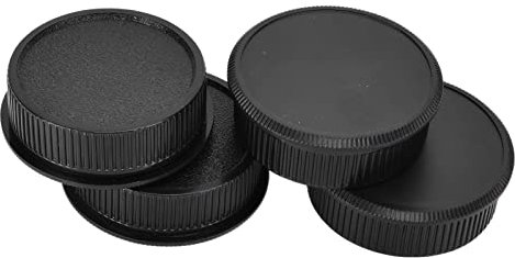 Fafeicy 4 Pair Camera Body Cap and Rear Lens Cover Set M42 Screw Mount Dust and Scratch Proof Hard Plastic Protection for Camera and Lens