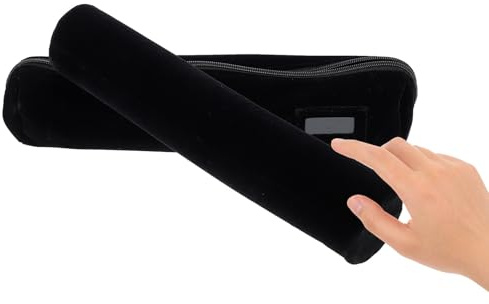 Uhrenaufbewahrungsrolle Schwarze aus Stoff für Armbänder und Uhren | Leicht und Angenehm, Stilvolles Feines Design, Praktisch zum Verstauen zu Hause, Schwarz