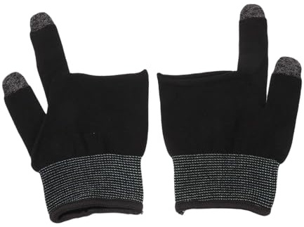 CONGARTENO Atmungsaktive Gaming Fingerhandschuhe für Mobiles Spielen Schweißabweisend und Touchscreen Kompatibel aus Silverfaser und Spandex
