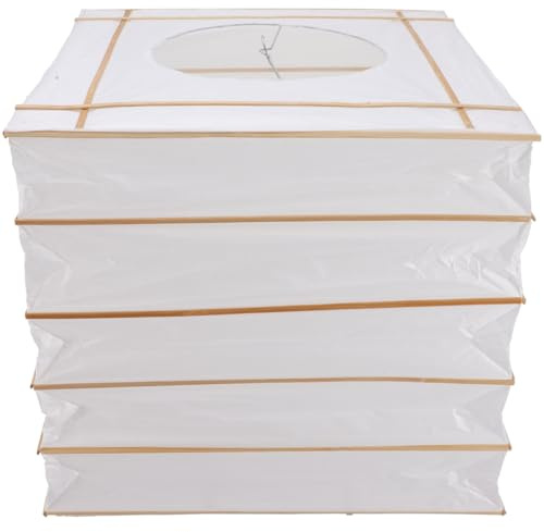 SHINEOFI Pantalla de papel plegable blanca para lámparas de techo, decoración del hogar, linterna de papel china japonesa, 30,51 cm
