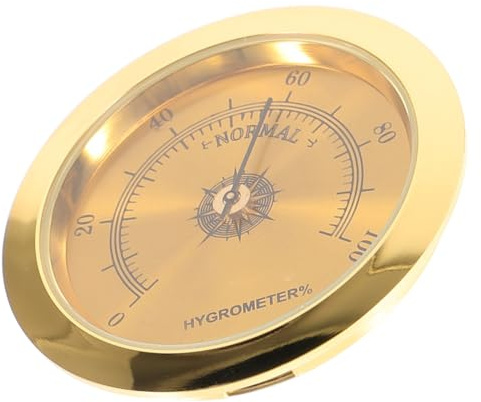 MAGICLULU Gitarrenkoffer Hygrometer Gitarren Feuchtigkeitsmesser aus Metall Kleines Hygrometer mit Lesbarer Anzeige für Gitarre