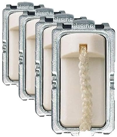 BTicino S5006F Serie Magic Pulsante a Tirante, 1P, 10A, Avorio (Confezione da 4)