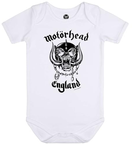 Metal Kids Motörhead England – Baby Body Kurzarm | Strampler Bio-Baumwolle Jungen Mädchen