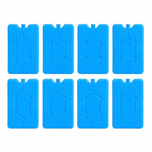 lomdung 8 Piezas Paquetes de Hielo, 200ml Azulpaquete de Hielo Portátil, Ultrafinos Reutilizables Paquetes de Congelador, Hielos Viaje para Camping Senderismo Picnic