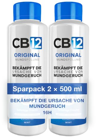 CB12 Mundspülung x 2: Mundgeruch bekämpfen – 500 ml x 2