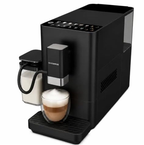 Machine à Café à Grains Dyceros Setosa Latte 15 Bars| Expresso Broyeur superautomatique - Réservoir à Lait Intégré Automatique - Cappuccino Latte Americano en 1 Touche - 15 Réglages - Marque Française