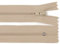 Schnoschi 1 Stück 40 cm Langer Spiralreißverschluss, Nicht teilbar, beige, 3mm Laufschiene Reißverschluss